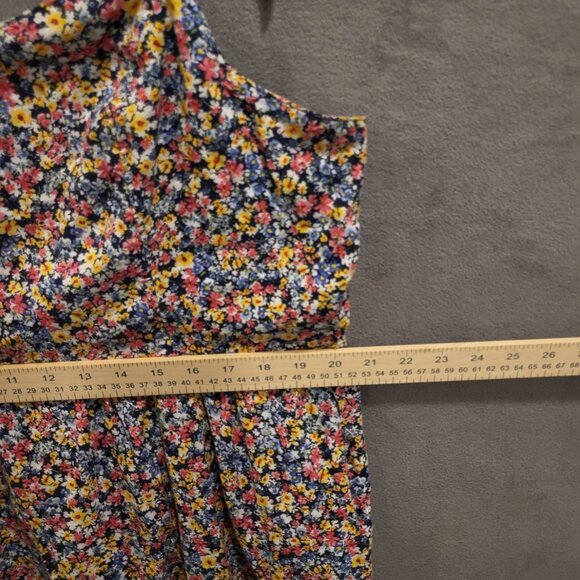Old Navy Midi Sundress Women's Size XXL Floral Ruffle Cami Cottage Boho Pockets - Picture 5 of 7